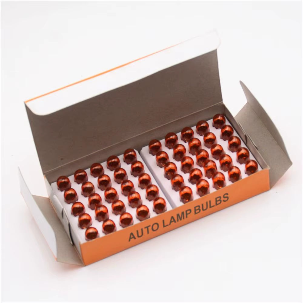 50Pcs Side Indicator Capless Lamp LED 501 T10 W5W Amber Orange Car Light Bulbs Car LED Lights