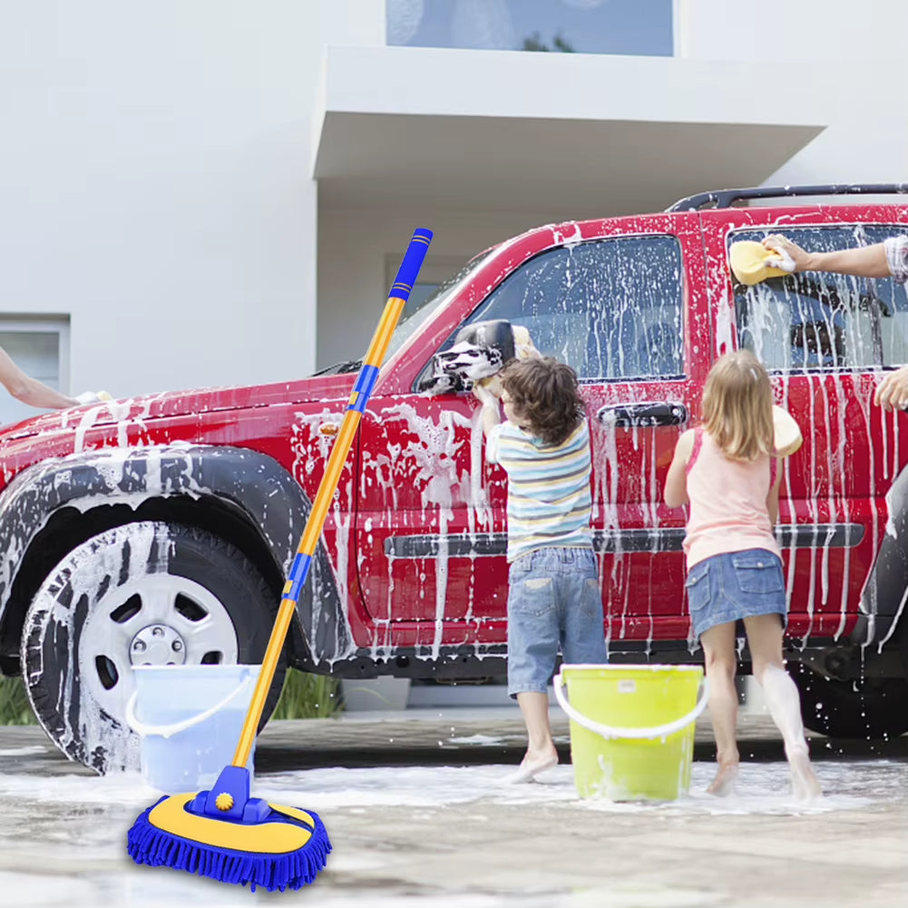 Car Detailing Brush Telescopic Car Mop Head Chenille Replacement Brush Head Super Absorbent Car Cleaning Brush Auto Accessory