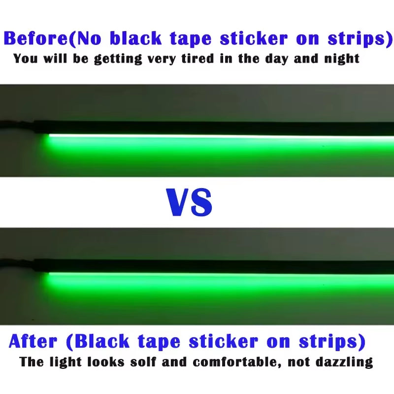 18/22 in 1 Car Hidden Ambient Light Neon Symphony RGB Rainbow Backlight Smoke Matt Black Acrylic Ambient Matt Lamp 12V Dual Zone