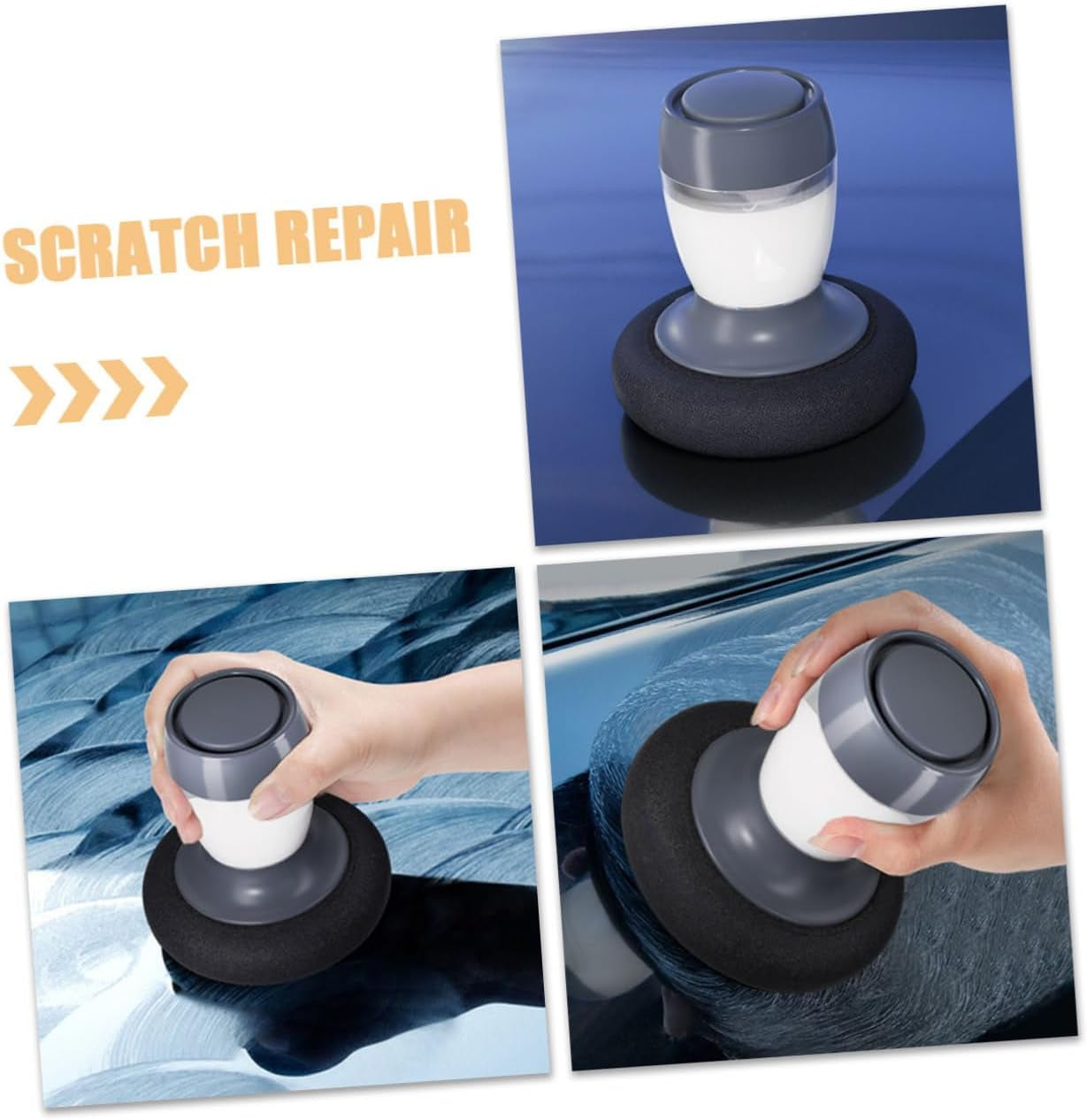 Car Wax Kit Car Wax Applicator Pad Polishing Pad Automatic Liquid Dispenser Cleaner for Scratch Repair