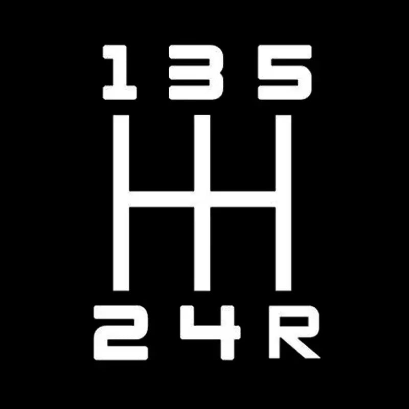 Car Stickers Personality Car Speed 12345R Shift Lever Car Accessories Decoration 9Cm*12.5Cm