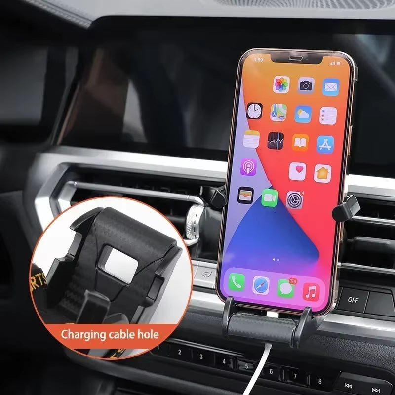 Gravity-Type Car Air Vent Phone Mount, Multifunctional Car Phone Holder, Racing Seat-Shaped Phone Holder