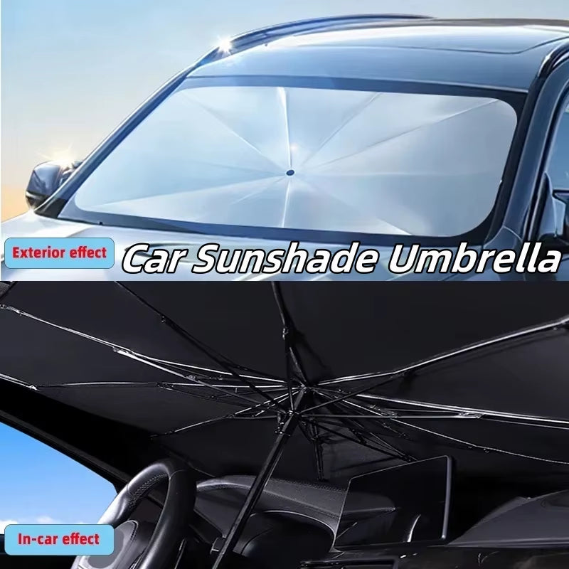 Car Sunshade Windshield Umbrella Front Sun Shade Parasol Foldable Summer Protection Car Heat Insulation Car Accessories