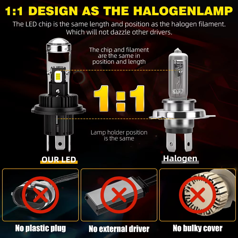 H7 LED Projector Lens Car Headlight Canbus 20000LM 150W Car LED Lights Bulbs 3570 CSP Turbo Lights Car Motorcycle Lights