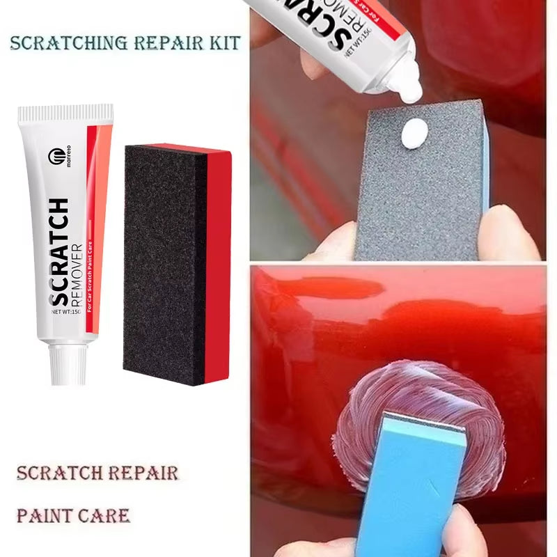 Car Scratch Remover Car Polishing Paste with Sponge, Car Body Paint Care Kit Car Paint Repair Spray Paint for Car