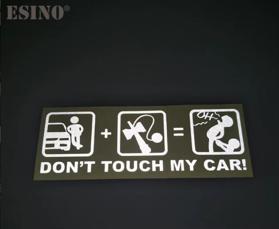 Car Styling Fashion Funny Decoration Car Accessory Don'T Touch My Car Baby in Car Creative Reflective Stickers Car Body Decal