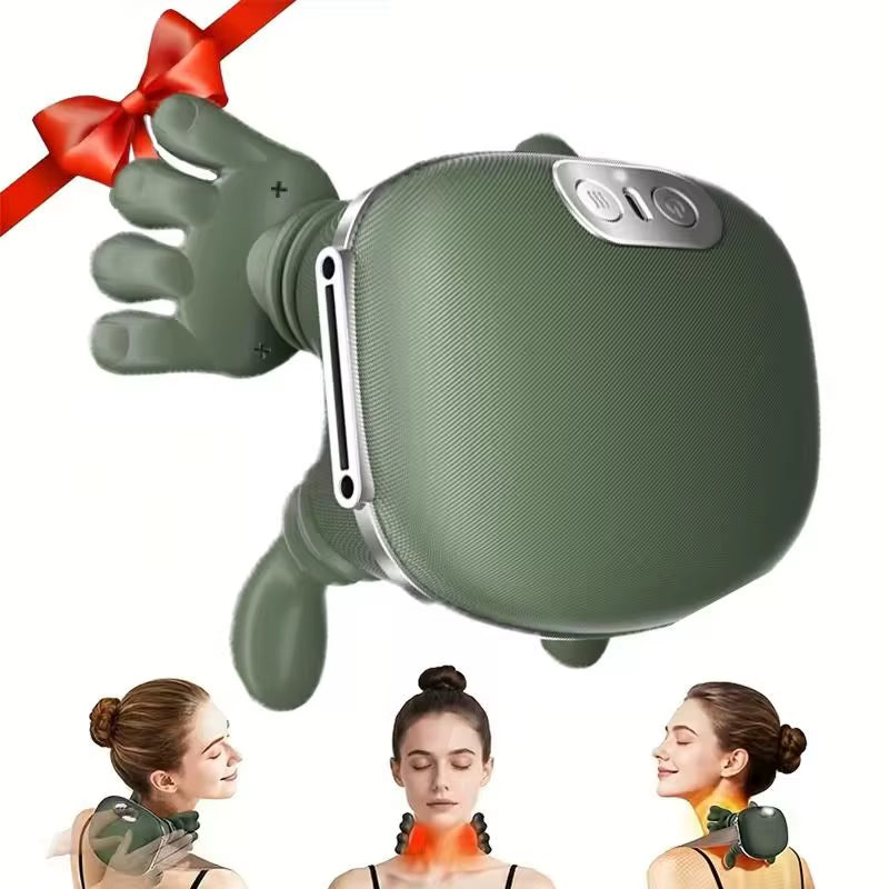Full-Body Heated Electric Massager, Deep Neck Massager, 6D Cordless Shiatsu Massager