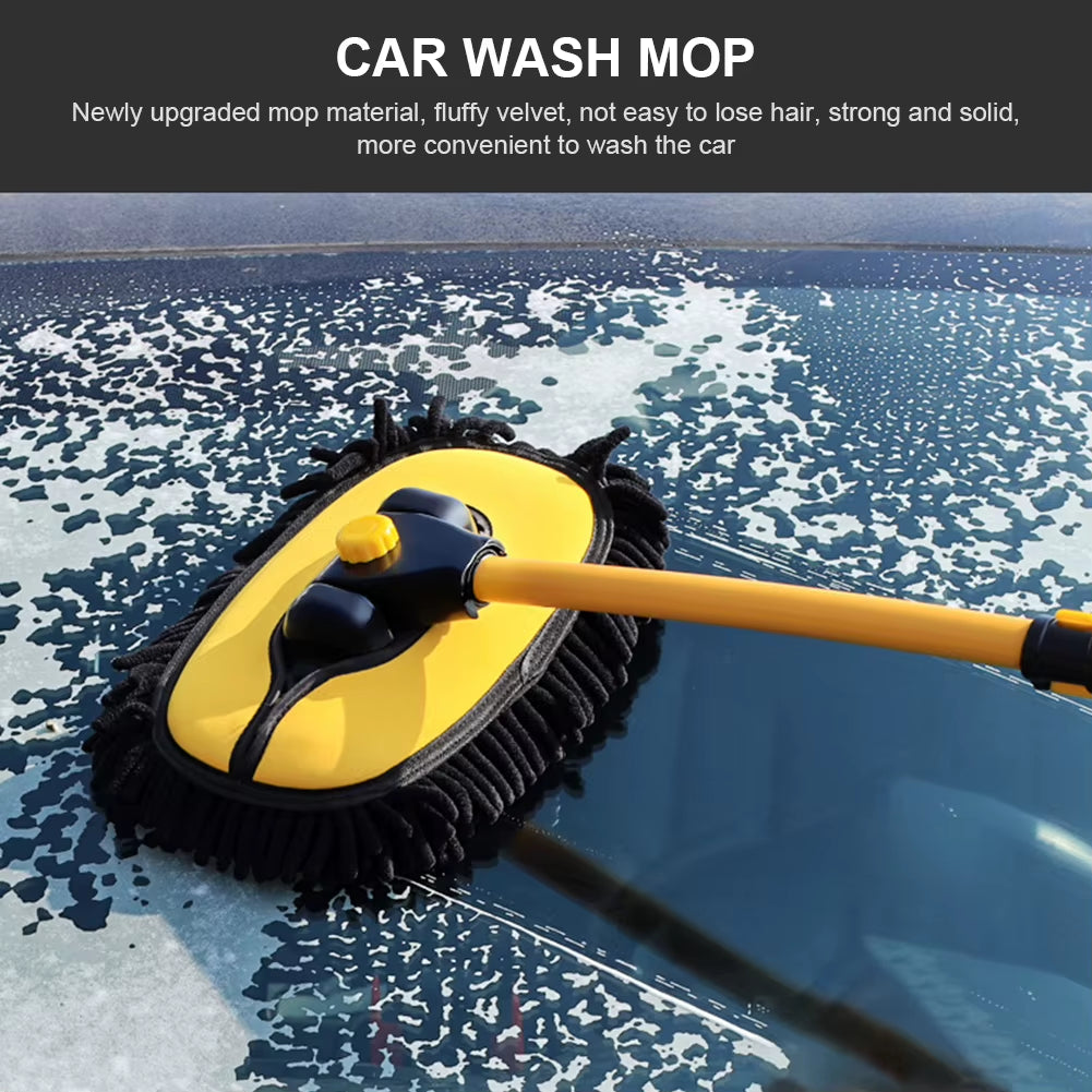 Car Detailing Brush Telescopic Car Mop Head Chenille Replacement Brush Head Super Absorbent Car Cleaning Brush Auto Accessory