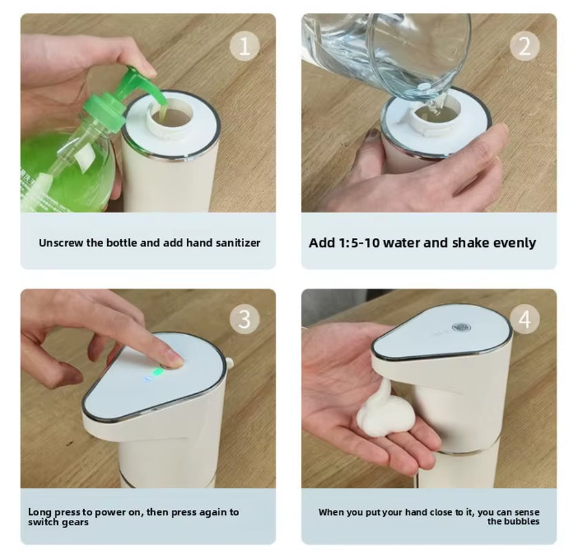 Waterproof Automatic Soap Dispenser 350Ml Foaming Soap Dispenser Type C Rechargeable Electric Adjustable Foam Soap Dispenser