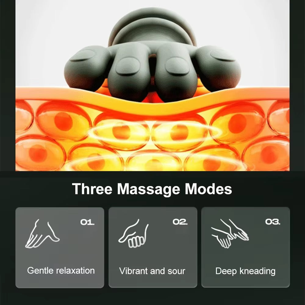 Neck Massager Finger Pressure Shiatsu Neck Back and Shoulder Massager Electric Kneading Neck Deep Massage Muscle Relax