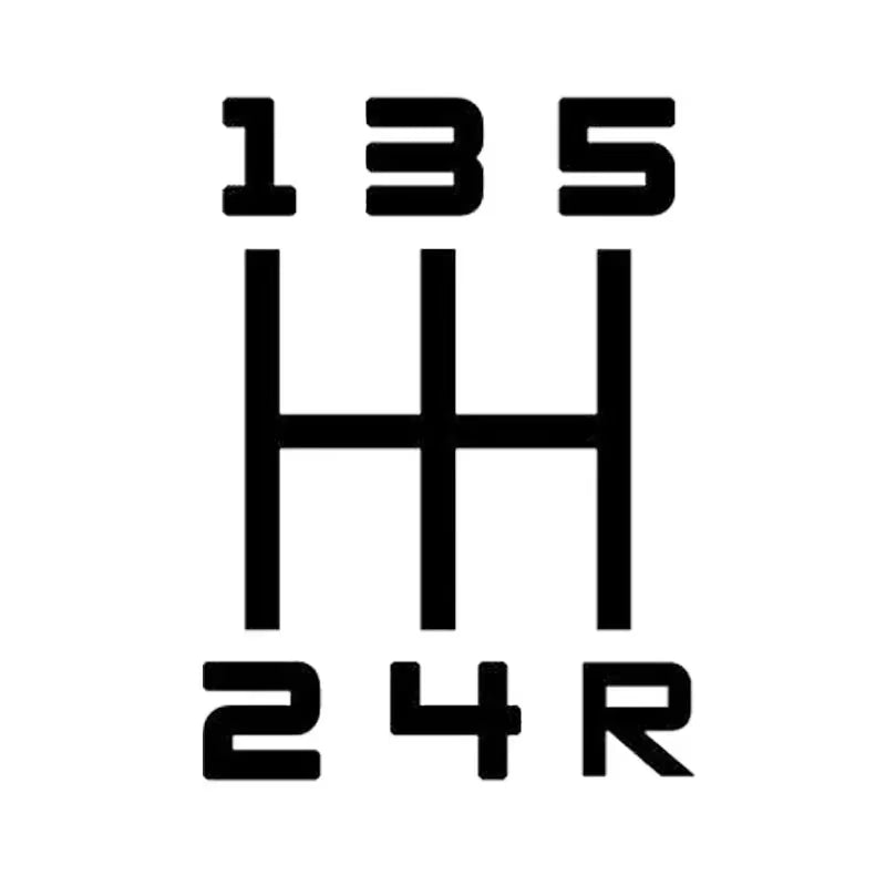 Car Stickers Personality Car Speed 12345R Shift Lever Car Accessories Decoration 9Cm*12.5Cm