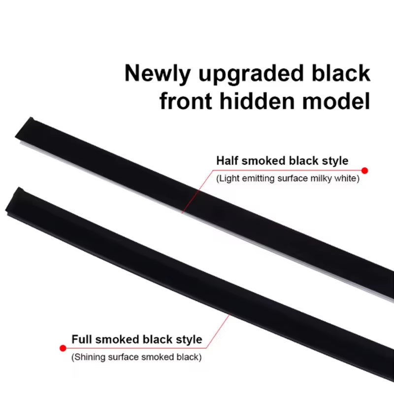 18/22 in 1 Car Hidden Ambient Light Neon Symphony RGB Rainbow Backlight Smoke Matt Black Acrylic Ambient Matt Lamp 12V Dual Zone