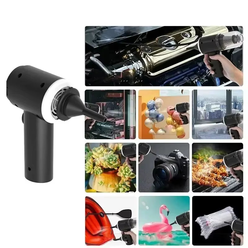Portable Wireless Car Vacuum Cleaner USB Charging 1200Mah Mini Wet and Dry Cleaning Appliance for Household Use