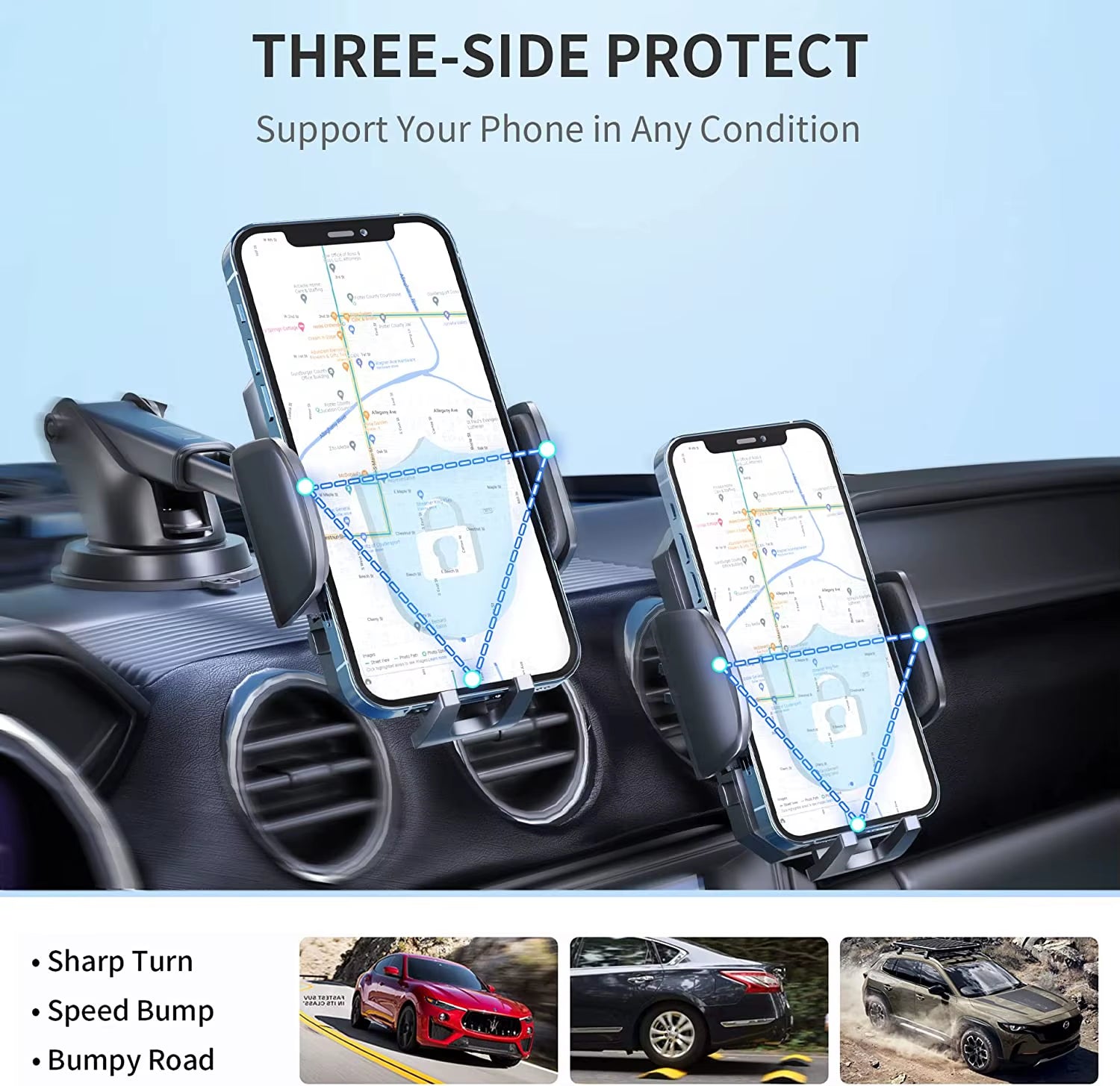 2023 Sucker Car Phone Holder Mount Stand GPS Telefon Mobile Cell Support for Iphone 13 12 11 Pro Max X 7 8 Xiaomi Huawei Samsung
