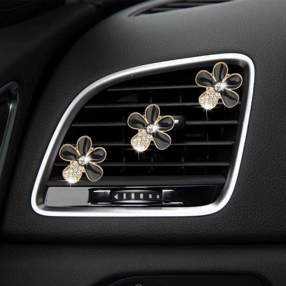 3 Pcs Car Decorations Flower Car Air Freshener Vent Clip Car Decor Car Accessories Interior Car Decorations for Women Girls