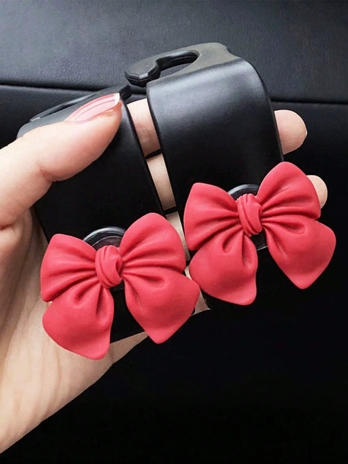 2Pcs Bow Shaped Car Rear Hook Creative Interior Car Hook Car Hook Car Hook Car Seat Back Storage