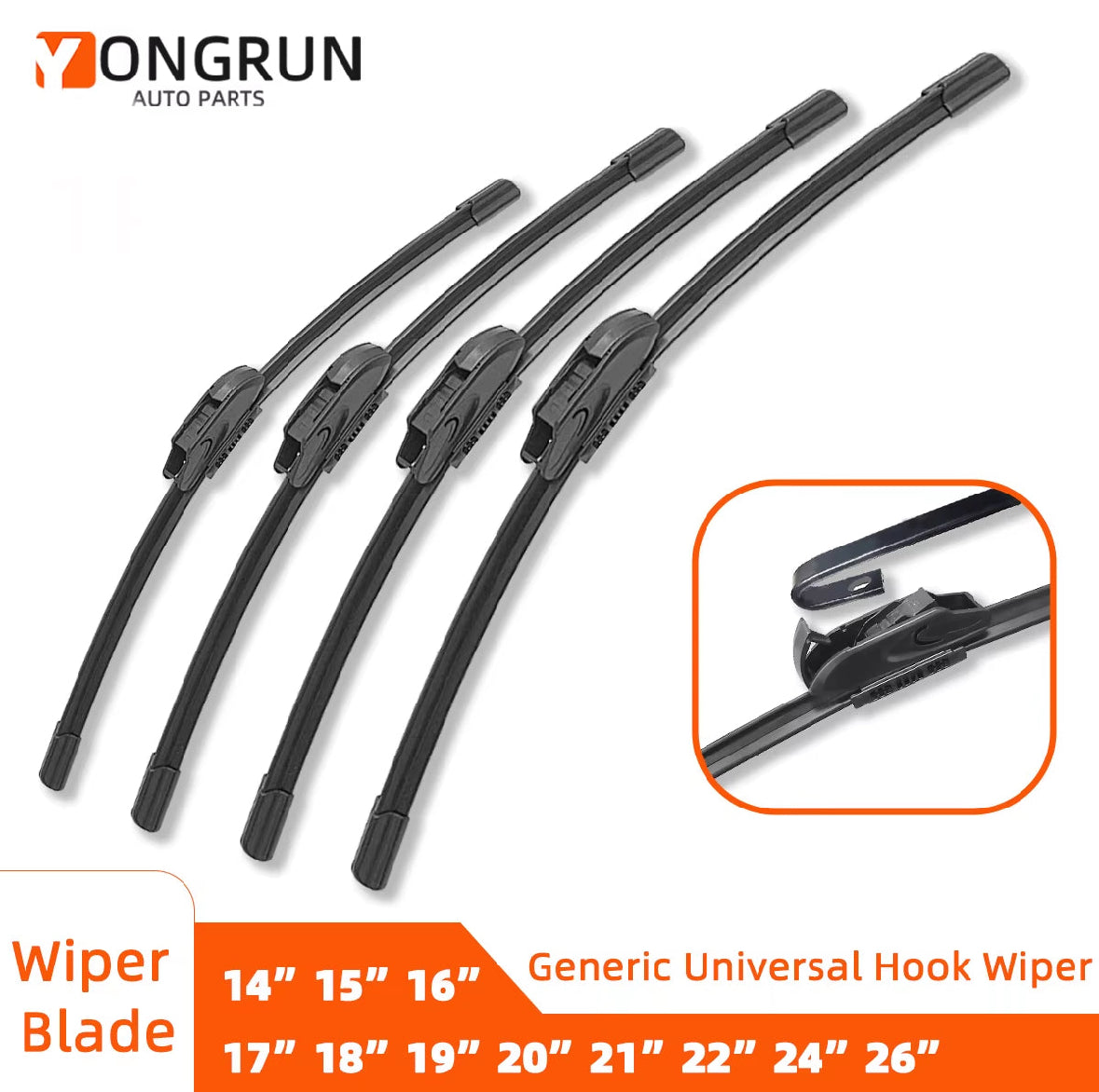 Universal Windshield Wiper Blades for All-Weather Durability