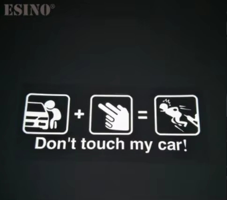 Car Styling Fashion Funny Decoration Car Accessory Don'T Touch My Car Baby in Car Creative Reflective Stickers Car Body Decal