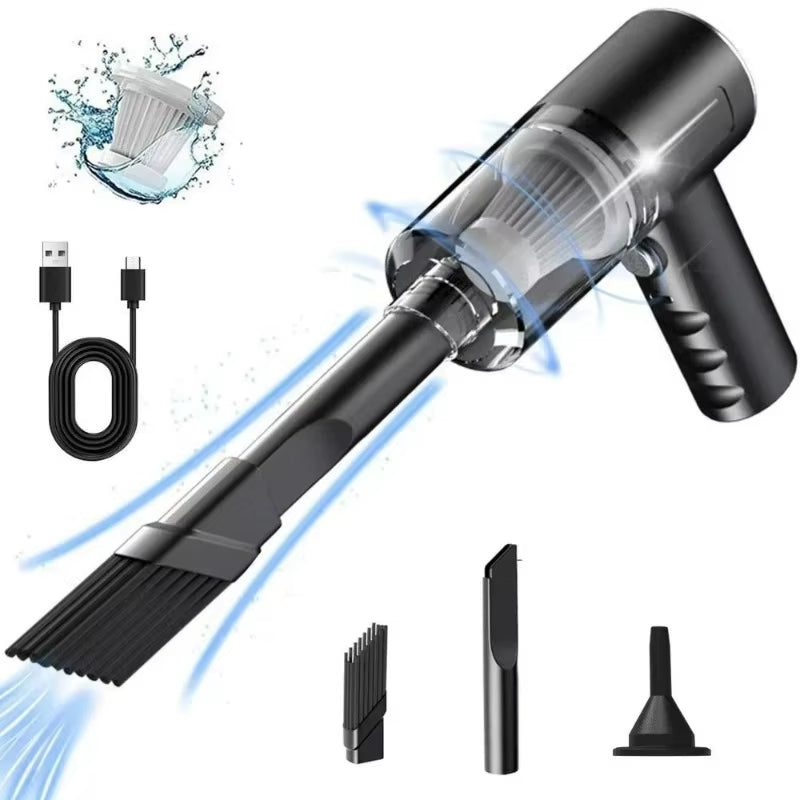 Portable Wireless Car Vacuum Cleaner USB Charging 1200Mah Mini Wet and Dry Cleaning Appliance for Household Use