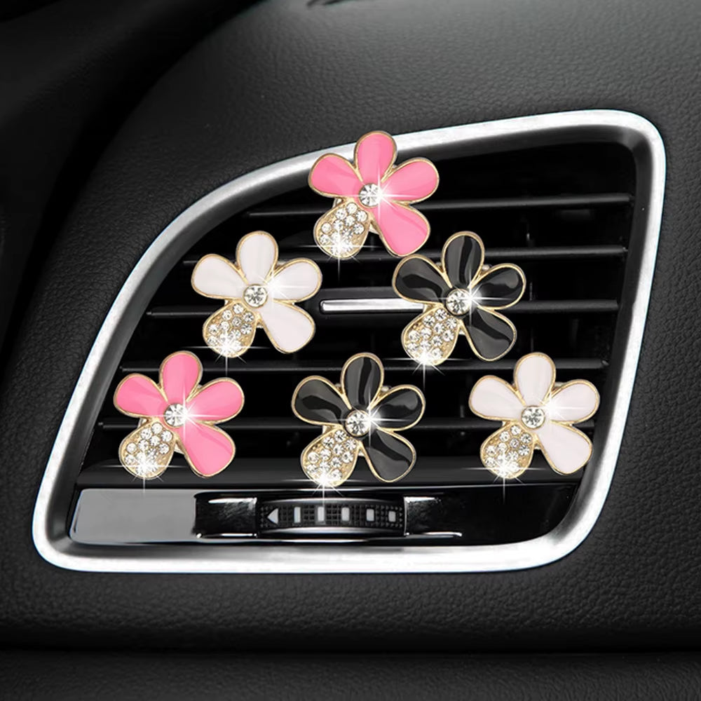 3 Pcs Car Decorations Flower Car Air Freshener Vent Clip Car Decor Car Accessories Interior Car Decorations for Women Girls