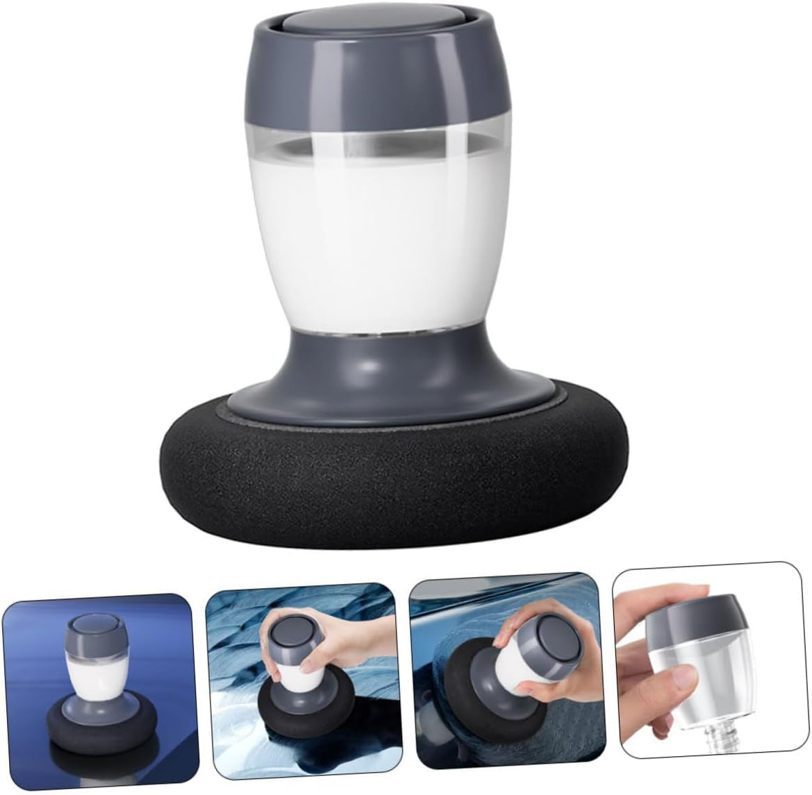 Car Wax Kit Car Wax Applicator Pad Polishing Pad Automatic Liquid Dispenser Cleaner for Scratch Repair