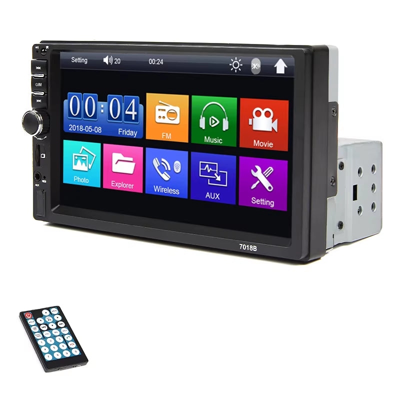 7“ Car Radio 1 Din Multimedia Player Support Carplay Android Auto HD Touch Screen FM AUX Input BT Mirror Link TF Card