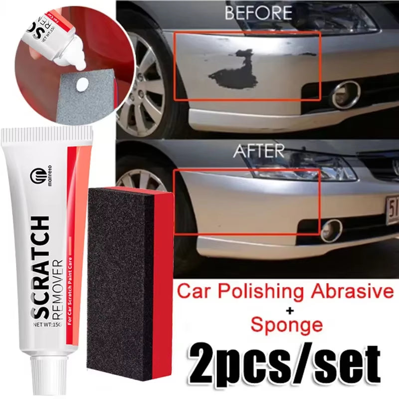 Car Scratch Remover Car Polishing Paste with Sponge, Car Body Paint Care Kit Car Paint Repair Spray Paint for Car