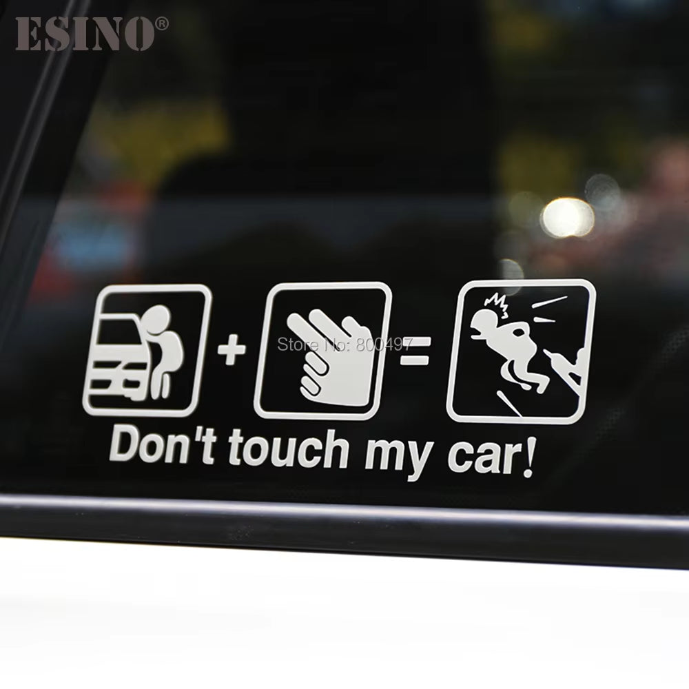 Car Styling Fashion Funny Decoration Car Accessory Don'T Touch My Car Baby in Car Creative Reflective Stickers Car Body Decal