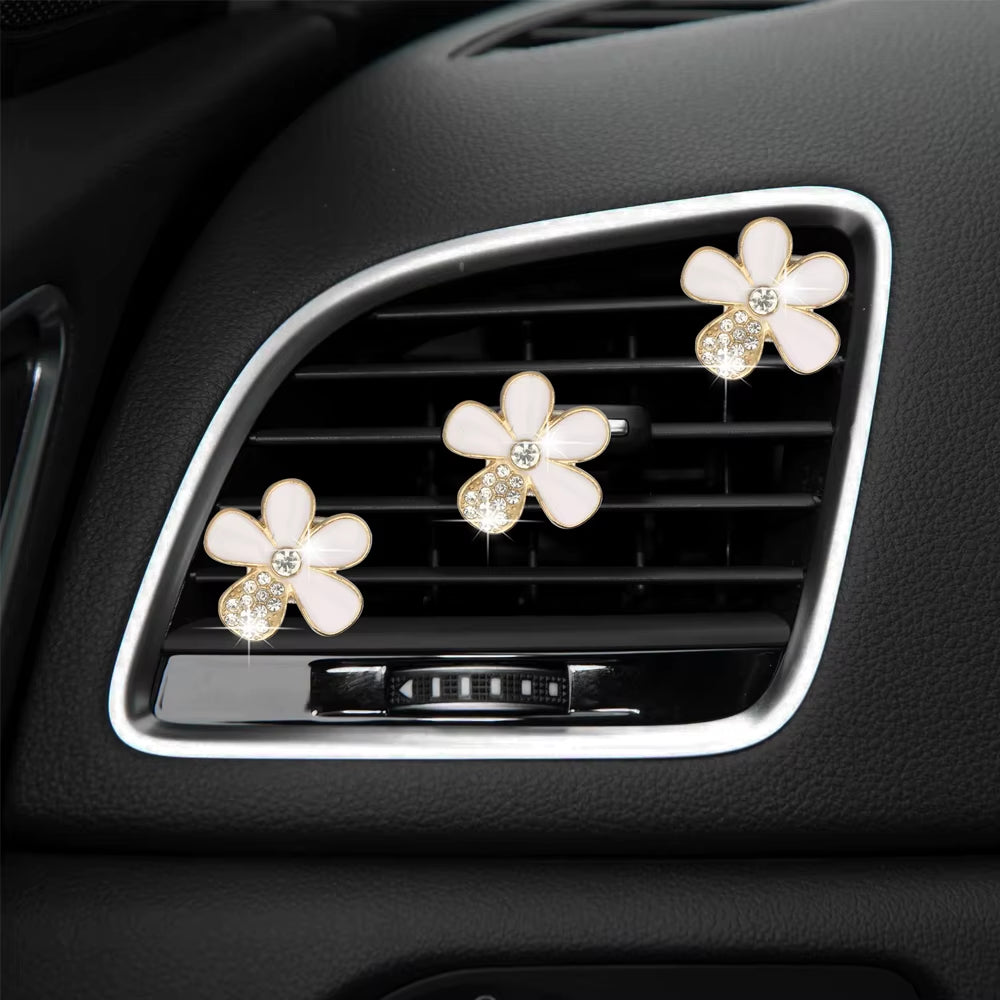 3 Pcs Car Decorations Flower Car Air Freshener Vent Clip Car Decor Car Accessories Interior Car Decorations for Women Girls