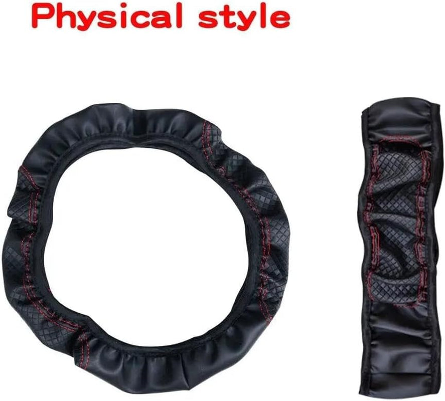 Steering Wheel Covers PU Embossed Three-Dimensional 37-38CM Car Accessories Car Steering Wheel Cover without Inner Ring Comfortable Soft Car Steering Wheel Cover