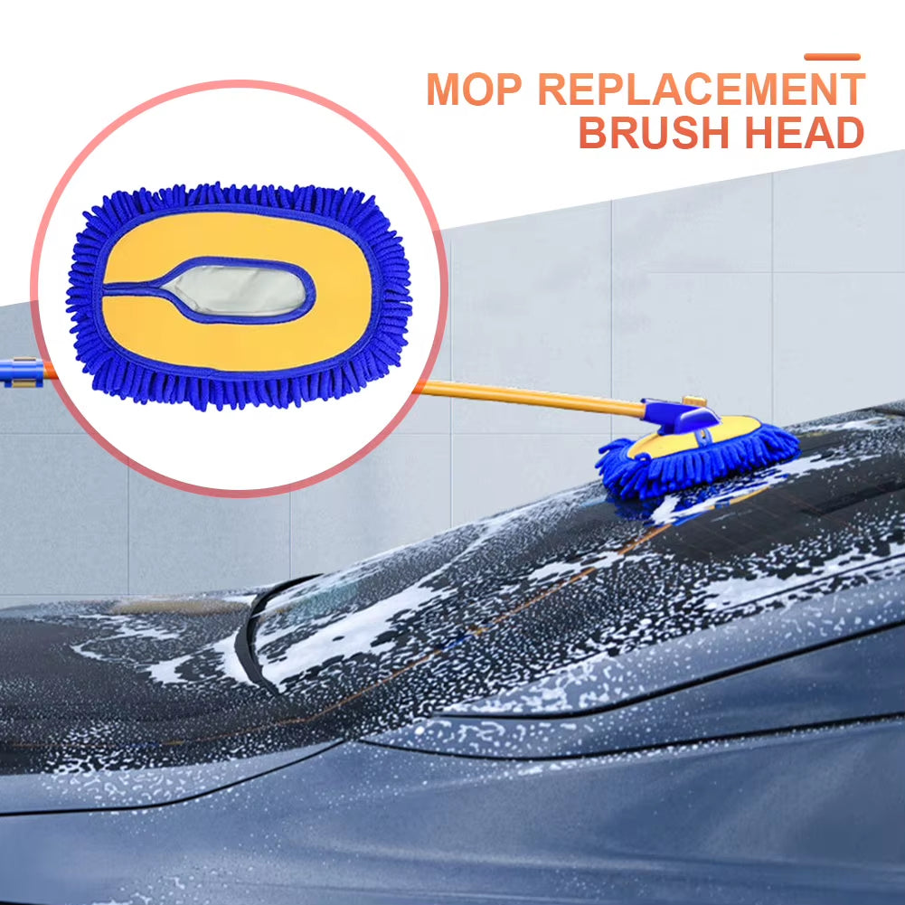 Car Detailing Brush Telescopic Car Mop Head Chenille Replacement Brush Head Super Absorbent Car Cleaning Brush Auto Accessory