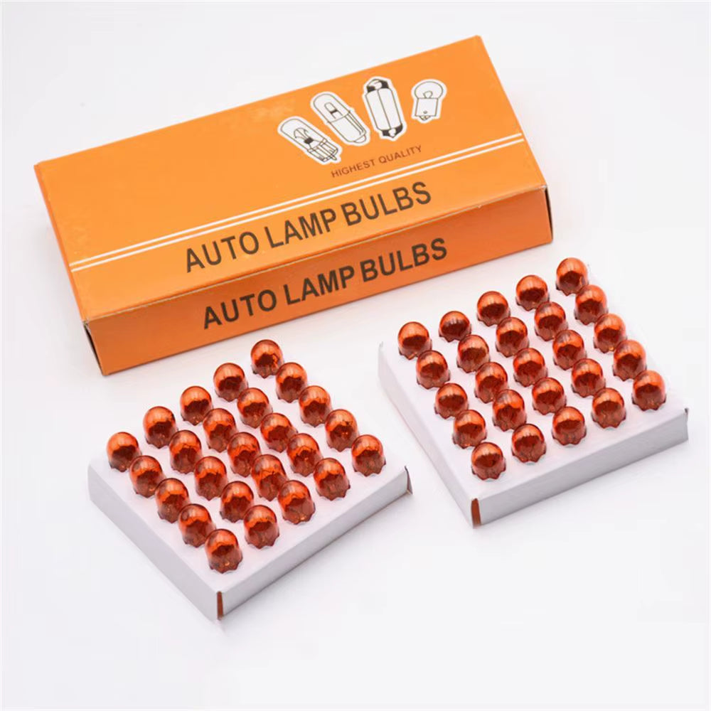 50Pcs Side Indicator Capless Lamp LED 501 T10 W5W Amber Orange Car Light Bulbs Car LED Lights