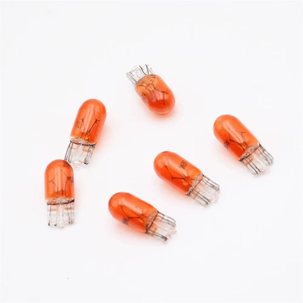50Pcs Side Indicator Capless Lamp LED 501 T10 W5W Amber Orange Car Light Bulbs Car LED Lights