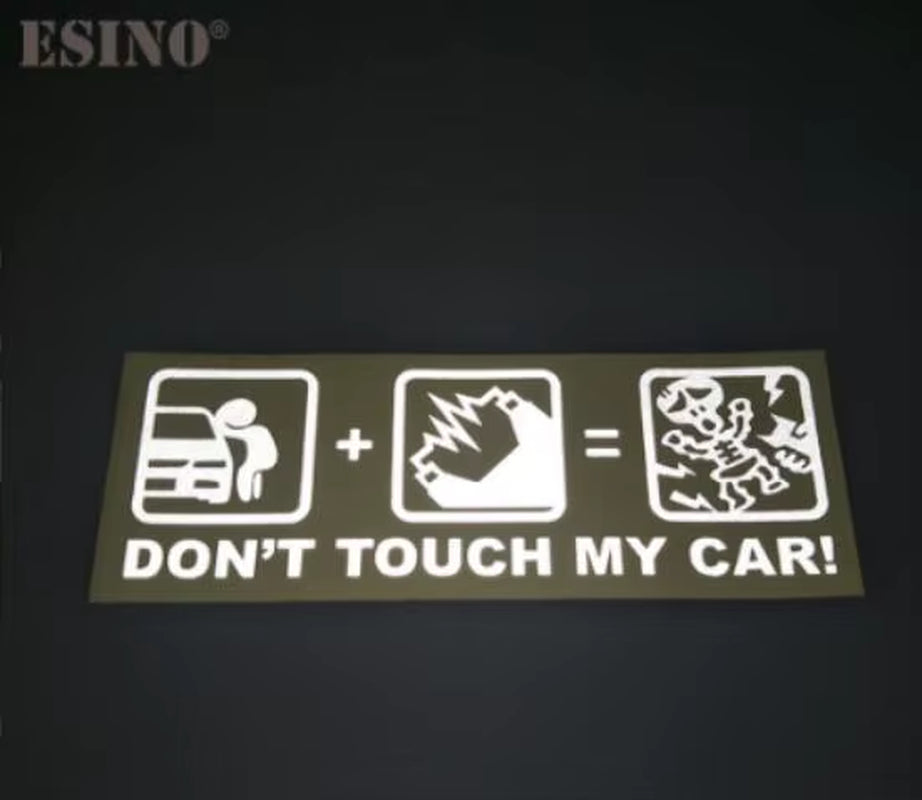 Car Styling Fashion Funny Decoration Car Accessory Don'T Touch My Car Baby in Car Creative Reflective Stickers Car Body Decal