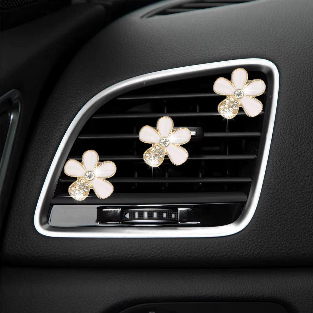 3 Pcs Car Decorations Flower Car Air Freshener Vent Clip Car Decor Car Accessories Interior Car Decorations for Women Girls