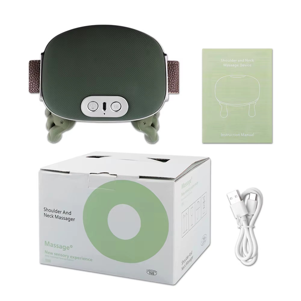 Neck Massager Finger Pressure Shiatsu Neck Back and Shoulder Massager Electric Kneading Neck Deep Massage Muscle Relax