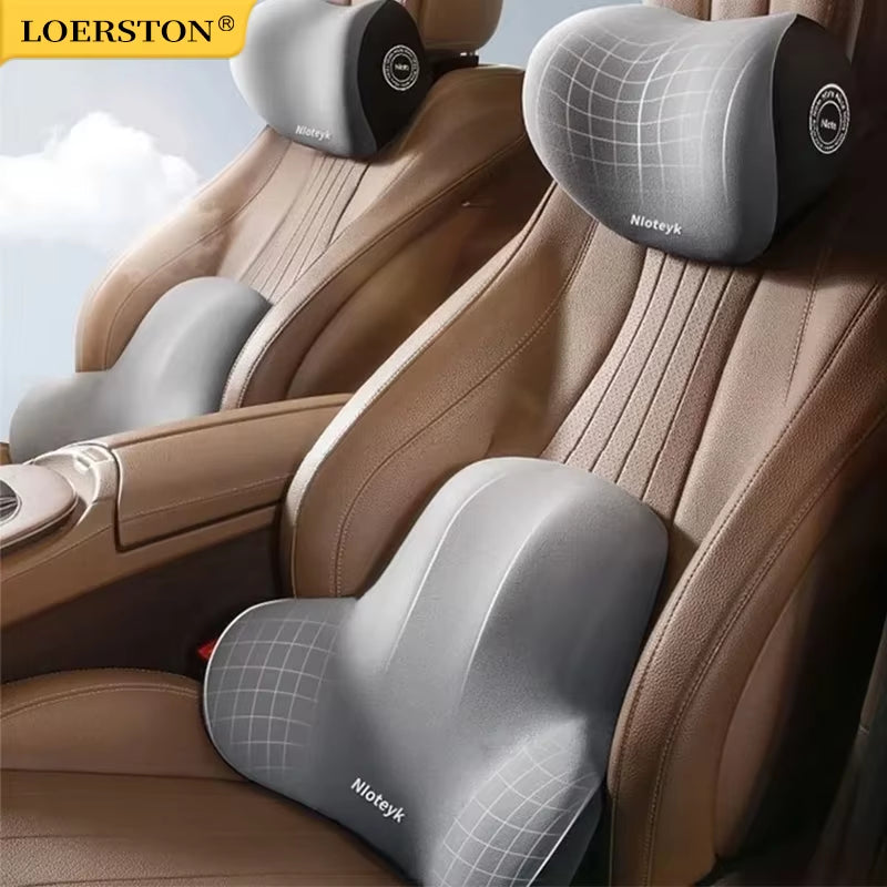 Memory Foam Car Neck Cushion Car Lumbar Support for Car Supplies Universal Neck Pillow Waist Cushion Car Seat Car Accessories