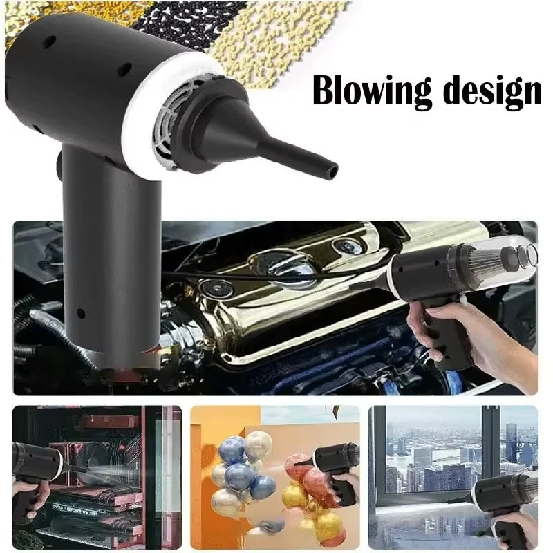 Portable Wireless Car Vacuum Cleaner USB Charging 1200Mah Mini Wet and Dry Cleaning Appliance for Household Use